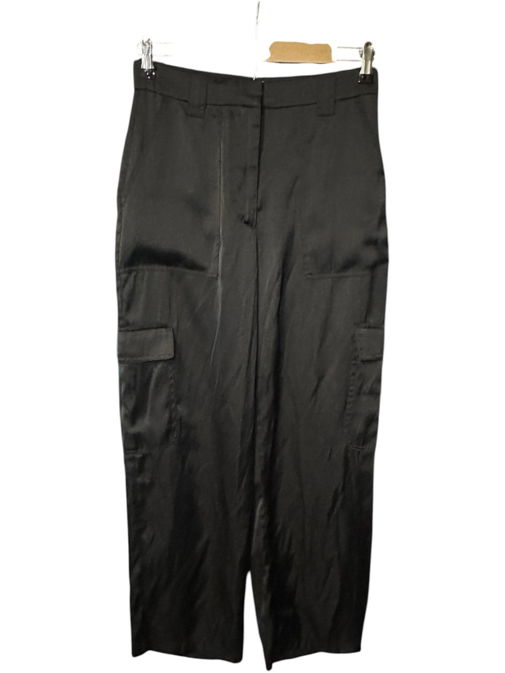 Abercrombie & Fitch Baggy Satin Cargo Pants Black Size 4S